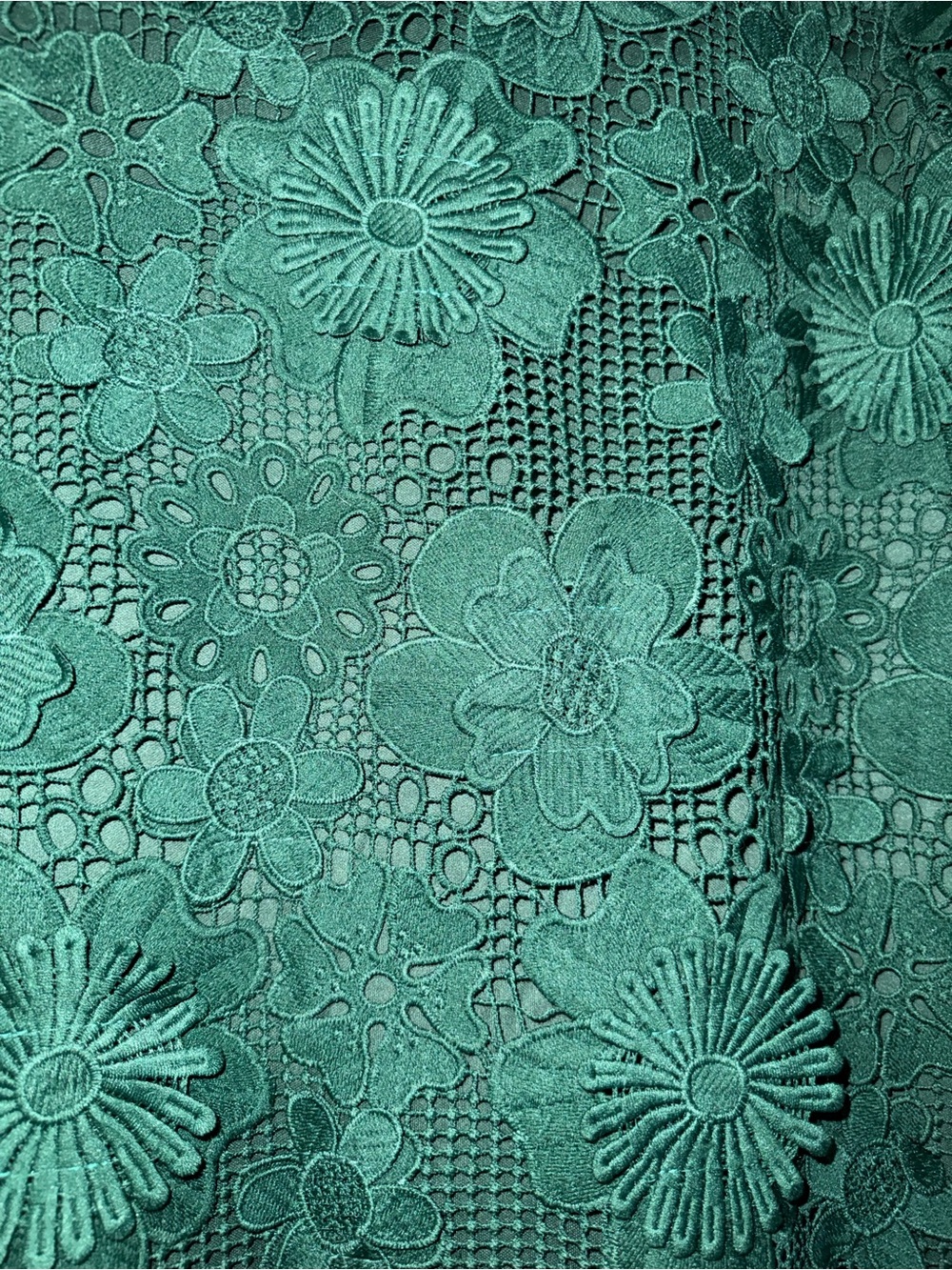 Shop The Mint Green 3D Floral Lace Overlay Dress Small Wedding Holiday - Picture 10 of 16